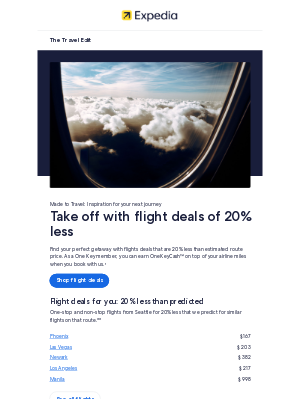 Expedia - Get your flight deals for 20% less