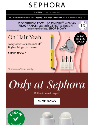 Sephora - Up to 50% off 🌟 (Psst—your hair will thank you.)