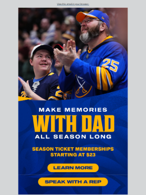 Pegula Sports and Entertainment - The perfect gift for Dad this Father's Day