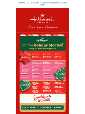 Hallmark Channel (Crown Media Holdings, Inc.) - Countdown to Christmas Starts Oct 20! 🎄