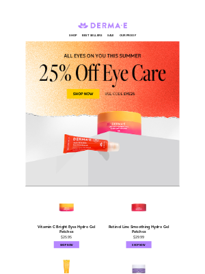 Derma E - 🚨 Ends Tonight! 25% OFF Eye Creams & Patches