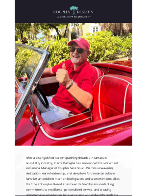 Couples Resorts - Celebrating a Remarkable Career: Pierre Battaglia