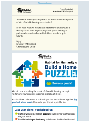 Habitat for Humanity - Test your puzzle skills