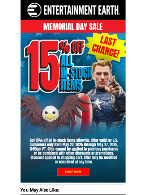 Entertainment Earth - Still thinking? In-stock deals ends soon!