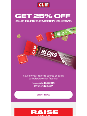Clif Bar & Co. - Save 25% On CLIF BLOKS Energy Chews