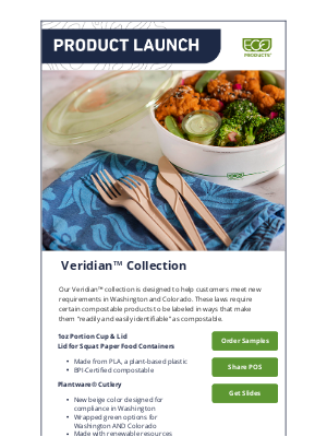 Eco-Products - New Veridian Cutlery & 1oz Portion Cups