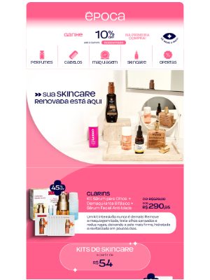 Época Cosméticos Perfumaria (Brazil) - Escolha seu sérum nas compras de skincare 🧴