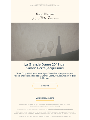 Veuve Clicquot (France) - La Grande Dame 2018 par Simon Porte Jacquemus