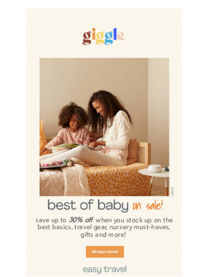 giggle - never-on-sale baby now up to 30% off!