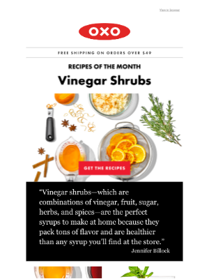 OXO - The benefits of DIY vinegar shrubs