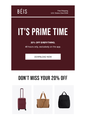 20% Off app-exclusive starts now