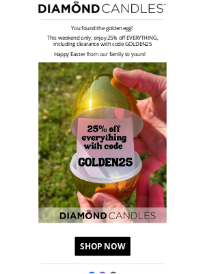 Diamond Candles - Open for a GOLDEN EASTER EGG! ✨