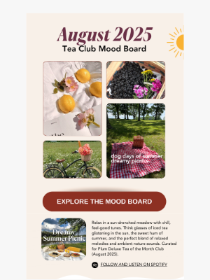 Plum Deluxe - Tea Club Mood Board for August 🎆