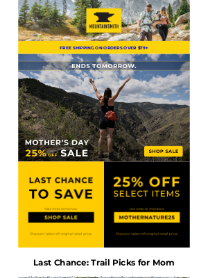 Mountainsmith - Last Call - Mother's Day Sale