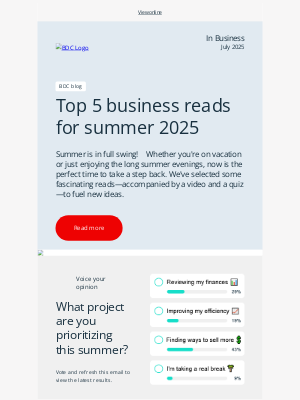 BDC (Canada) - Top 5 business reads for summer 2025
