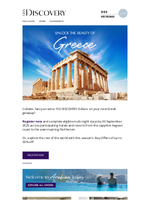 Discovery Loyalty - Up to 50% off summer getaways