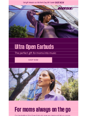 Bose - The perfect gift for moms: Ultra Open Earbuds!