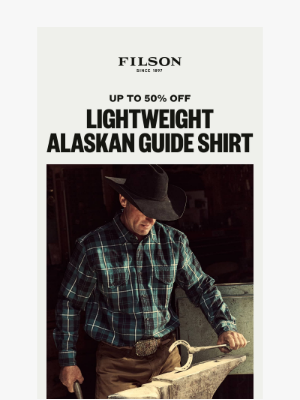 Filson - Up to 50% Off Lightweight Alaskan Guide Shirts