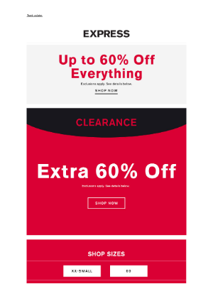Express - We're giving you an extra 60% OFF clearance 🧡