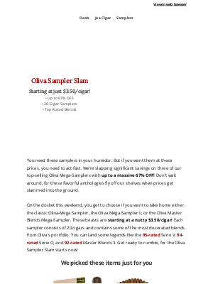 Cigars International - Oliva Samplers Slammed Up to 67% OFF