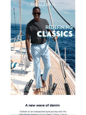 Mr Marvis - New: The Classic Chinos in denim