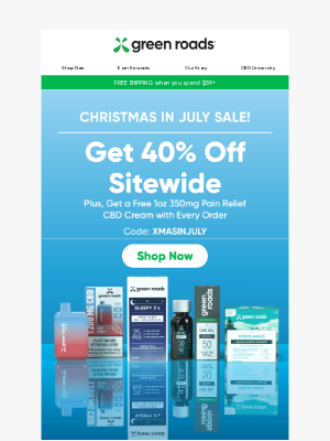 Green Roads - Have You Saved 40% Yet?