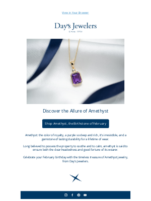 Day’s Jewelers - Discover the Allure of February's Birthstone 💜