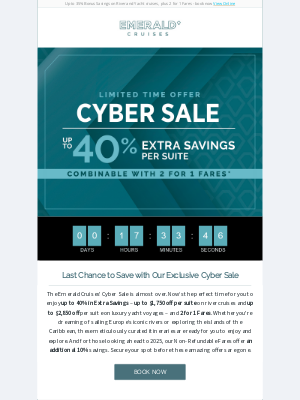 Cyber Sale Ends Soon: Last Chance for Exclusive Savings