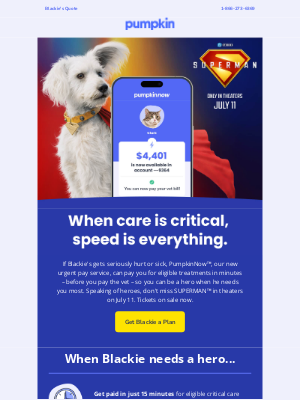 Pumpkin Petcare - Get paid in 15 min at your vet ⚡