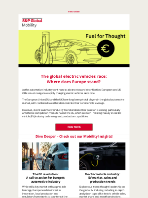 S&P Global - The global electric vehicles race: Where does Europe stand?
