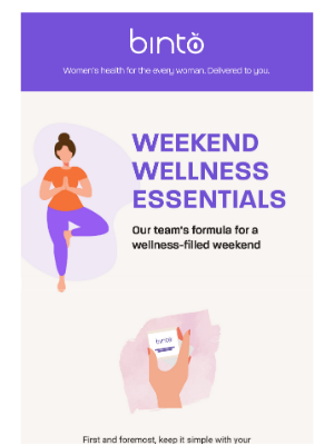 BINTO - Weekend Wellness Essentials, check!