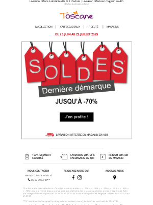 Toscane (France) - Dernière démarque : Jusqu'à -70% !
