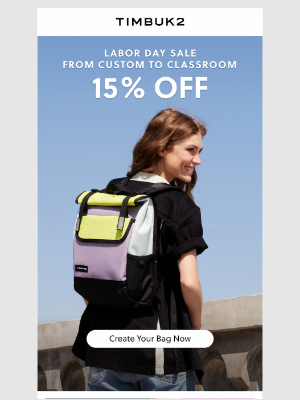 Timbuk2 - Your Custom Bag Awaits! Grab 15% Off