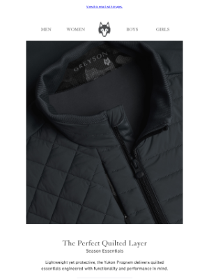 Greyson Clothiers - The Perfect Quilted Layer