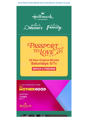 Hallmark Channel (Crown Media Holdings, Inc.) - Watch The Motherhood Season Finale Tonight 8/7c!