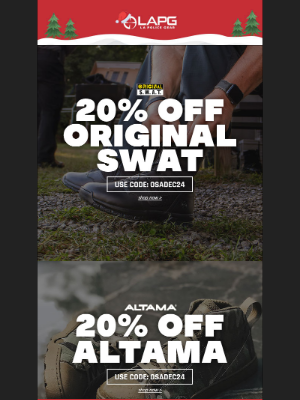 La Police Gear - 20% Off Original SWAT & Altama