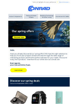 Conrad Electronic International GmbH & Co. KG - Your weekly recommendations are waiting for you!