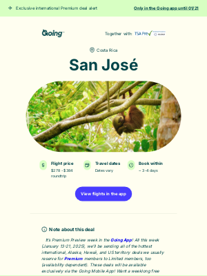 Scott’s Cheap Flights - 🤩 Costa Rica —  $278 to $384 (Feb-May / Sep-Nov)