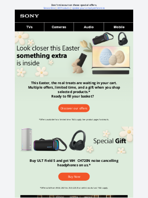 Sony (United Kingdom) - Easter offers worth opening - ending soon 🎁