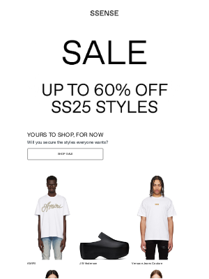 SSENSE - Up to 60% off and Almost Gone