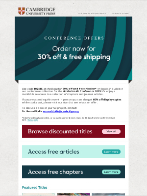 Cambridge University Press - 30% off the latest Earth & Environmental Science titles for Goldschmidt 2025