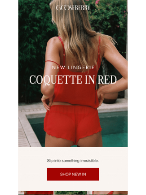 Gooseberry Intimates - NEW IN: Coquette & Cozy in Red