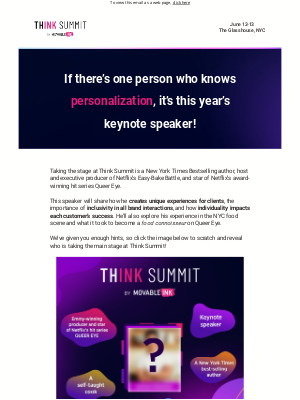 Movable Ink - You’ll never guess who’s taking the main stage at Think Summit