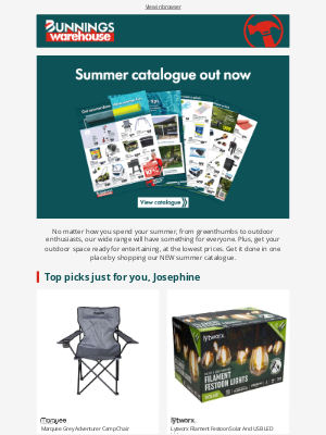 BUNNINGS PTY LTD - NEW summer catalogue out now​