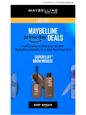Maybelline - LAST CHANCE⌛ to shop this Prime Day!