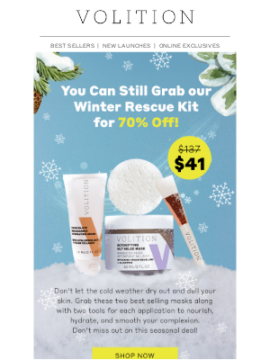 Volition Beauty - LAST CALL! Grab These Winter Essentials at 70% Off