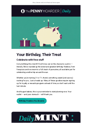 The Penny Hoarder - July babies, get your birthday freebies