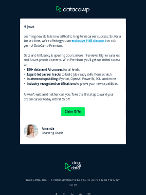 DataCamp - A special offer for Jewel 🎁