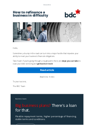BDC (Canada) - How to use refinancing to turn your business around