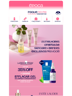 Época Cosméticos Perfumaria (Brazil) - Ganhe gel de limpeza La roche Posay nas compras acima de R$129 💙